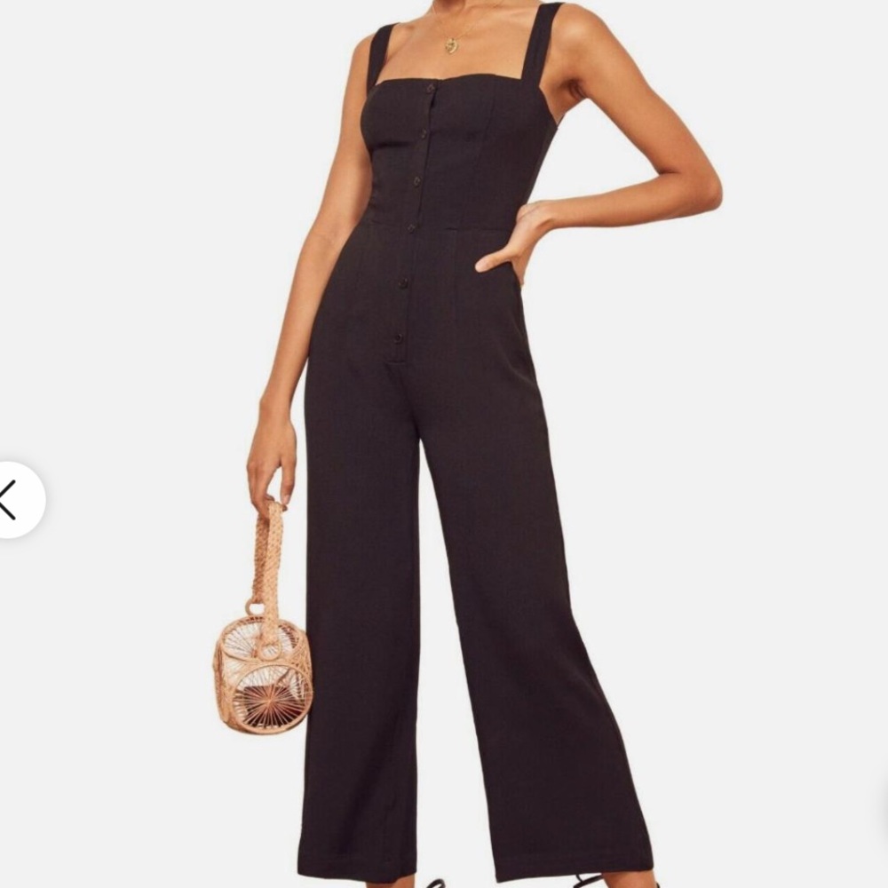 Reformation Women's Black Jumpsuit
